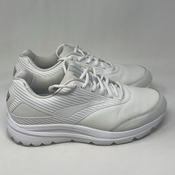 Brooks Other - Brooks Addiction Walker 2 Mens 8 4E Extra Wide White Leather Walking Sneakers